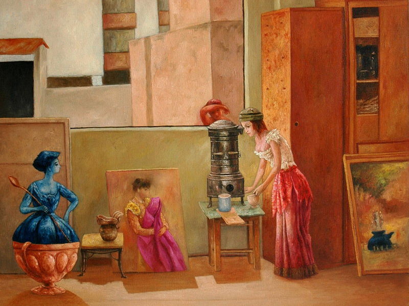 Washington Mosquera - En el taller del pintor