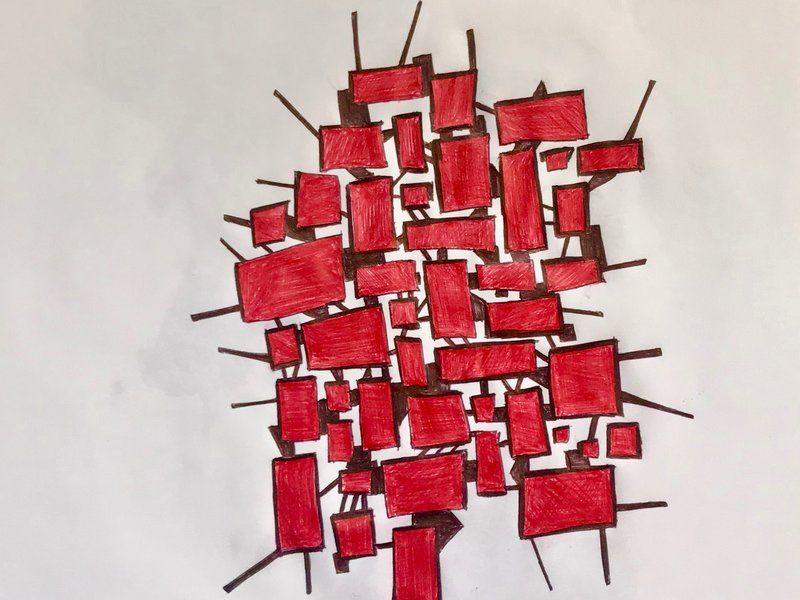 Formas en rojo 