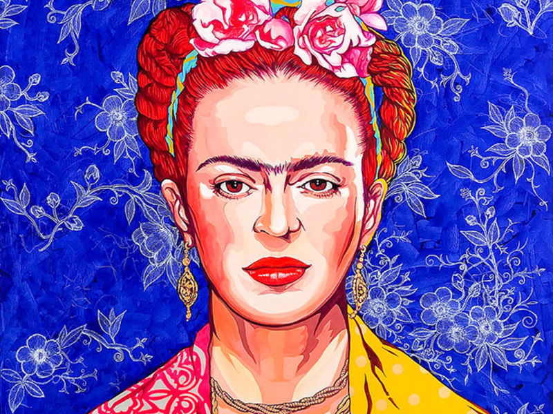 FRIDA IN BLUE / POP ART