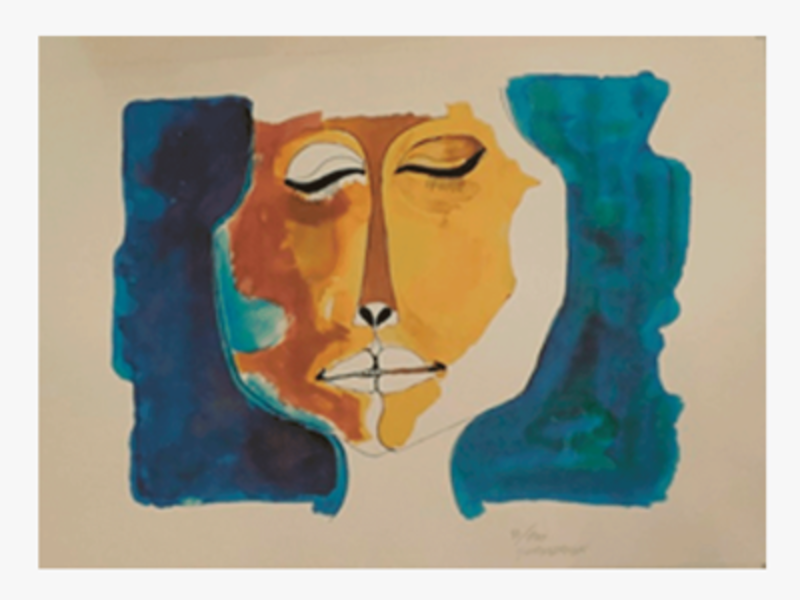 OSWALDO  GUAYASAMIN     Rostro 